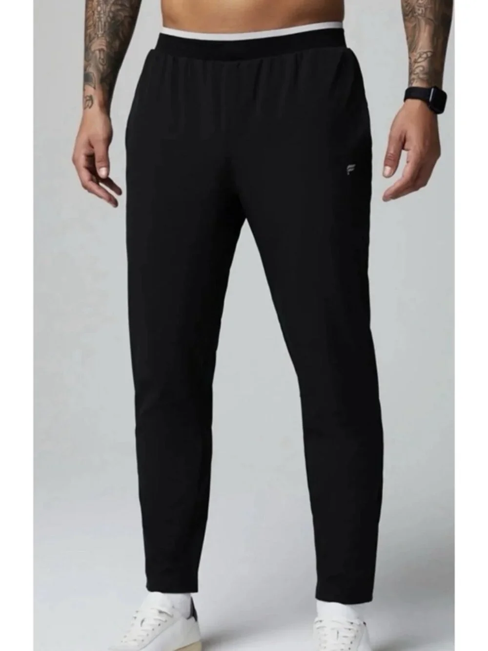 Fabletics The Fundamental Pant Mens XL Black Tapered 4-Way Stretch NWT